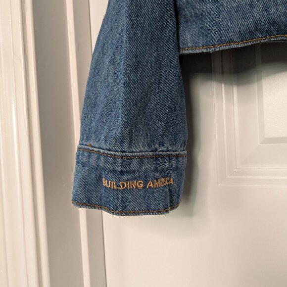 Union Pacific Jean Jacket Men's XL Blue Railroad Portland Service Unit 150 Years - Picture 6 of 13